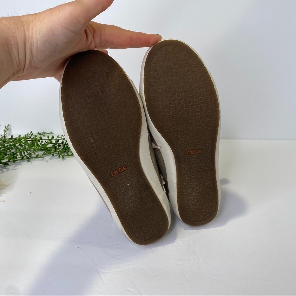 Taos Footwear Khaki Wash Canvas Star Sneakers Size 6-6.5M Lace Up Comfort Shoe - Picture 7 of 10